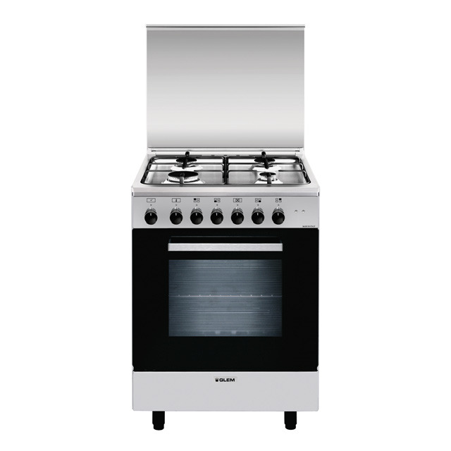 Glem Gas A654mi6 Four Et Cuisinière Electrique Gaz Acier Inoxydable
