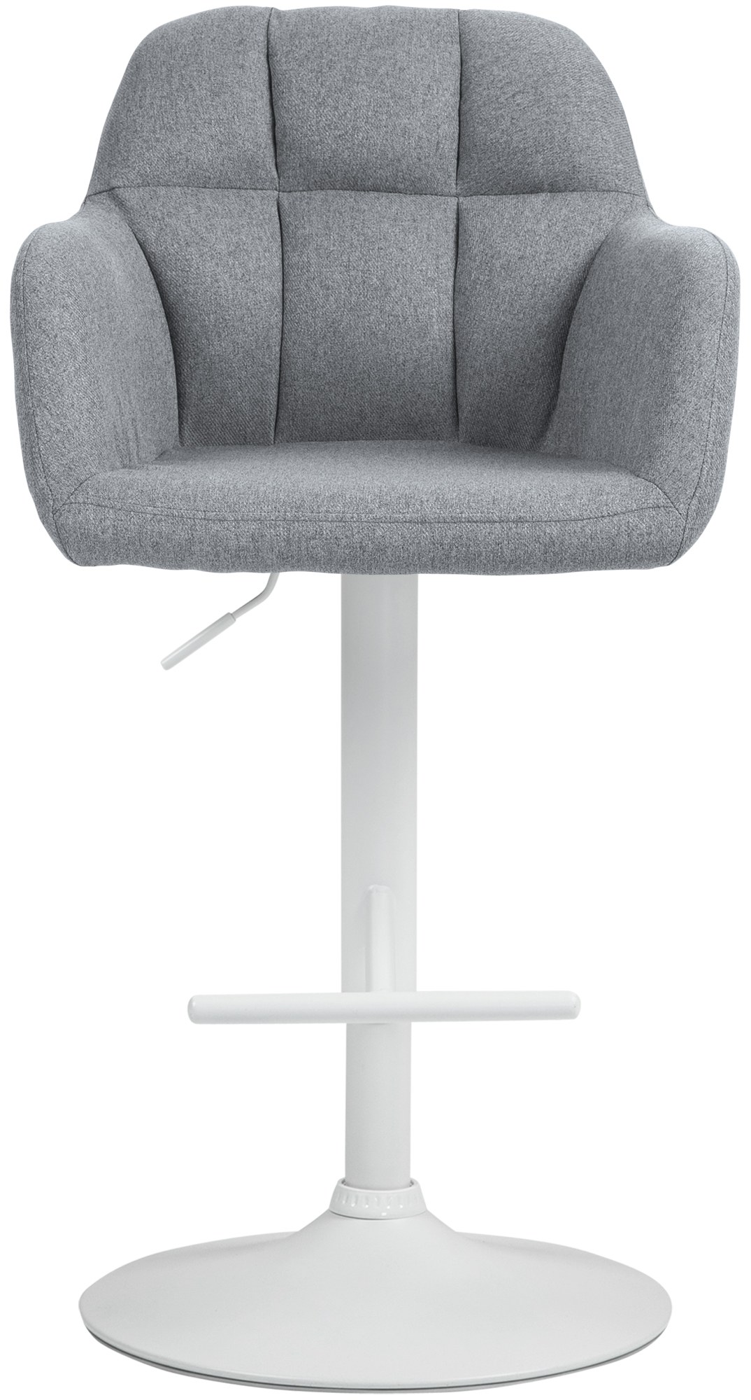 Tabouret De Bar Natoma Tissu Blanc Gris