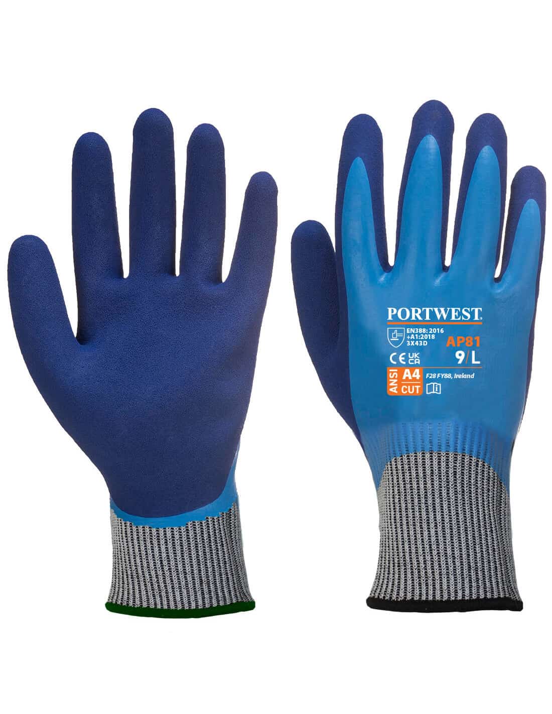 Gant Anticoupure Liquid Pro Hr Cut Couleur: Bleu Taille Xxl - Portwest
