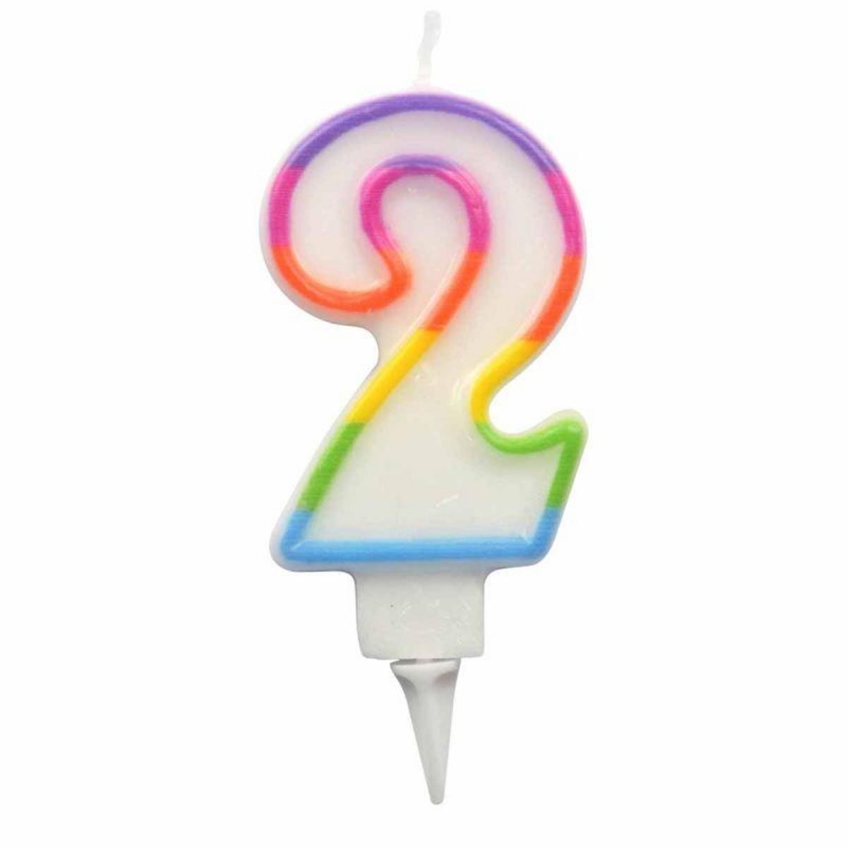 Bougie D'anniversaire Chiffre 2