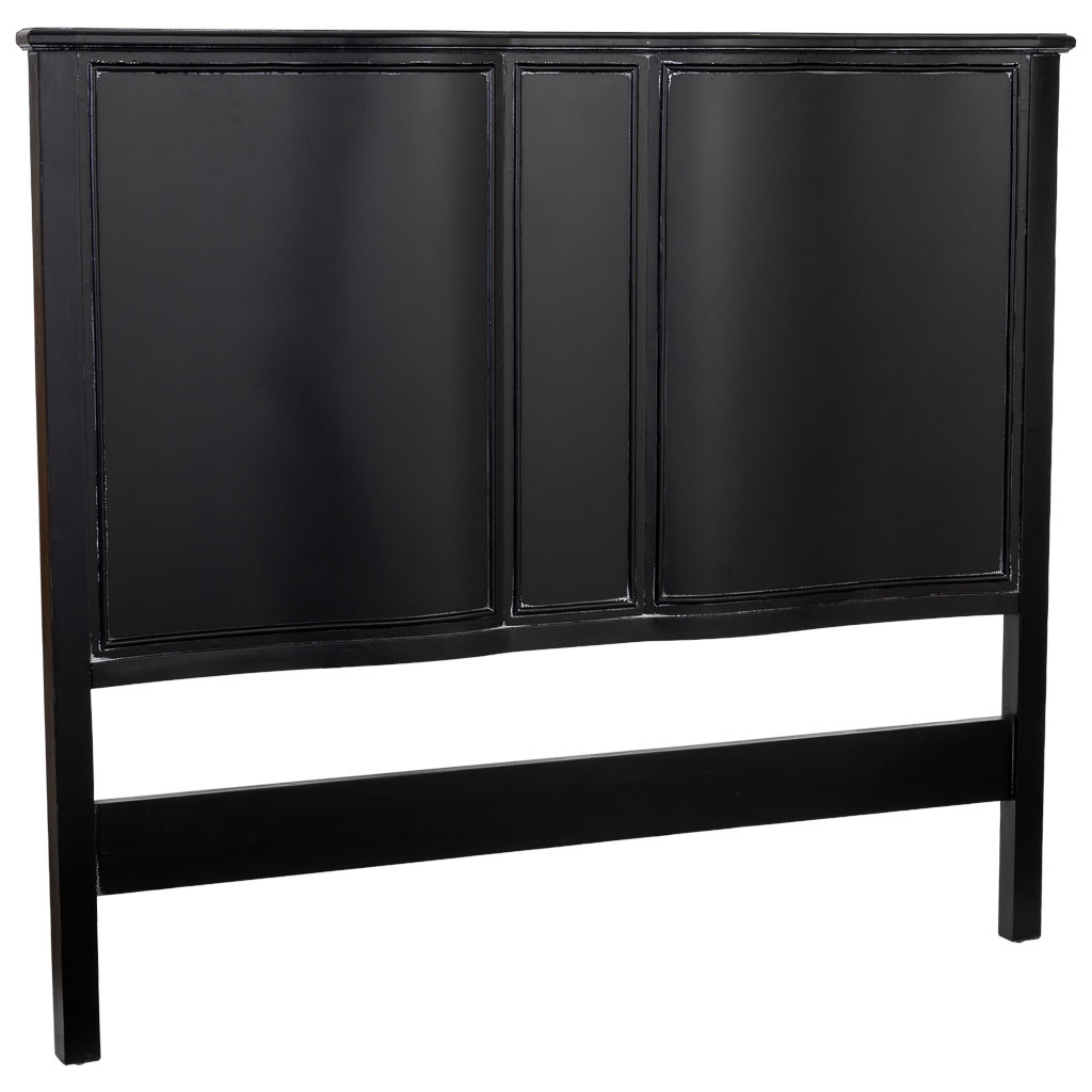 Tête De Lit En Bois Noir 150x6x130h Cm
