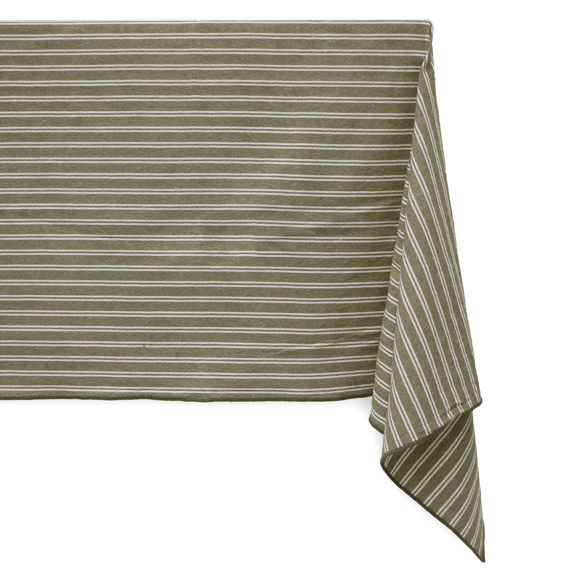 Nappe Rectangulaire 160x200 Cm Coton Lili Vert Kaki