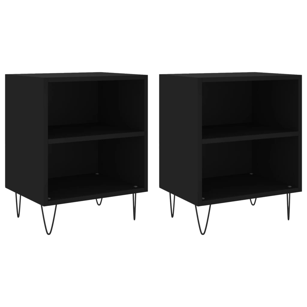 Lot De 2 Tables De Chevet Avec Étagères 40 X 30 X 50 Cm Dec035508