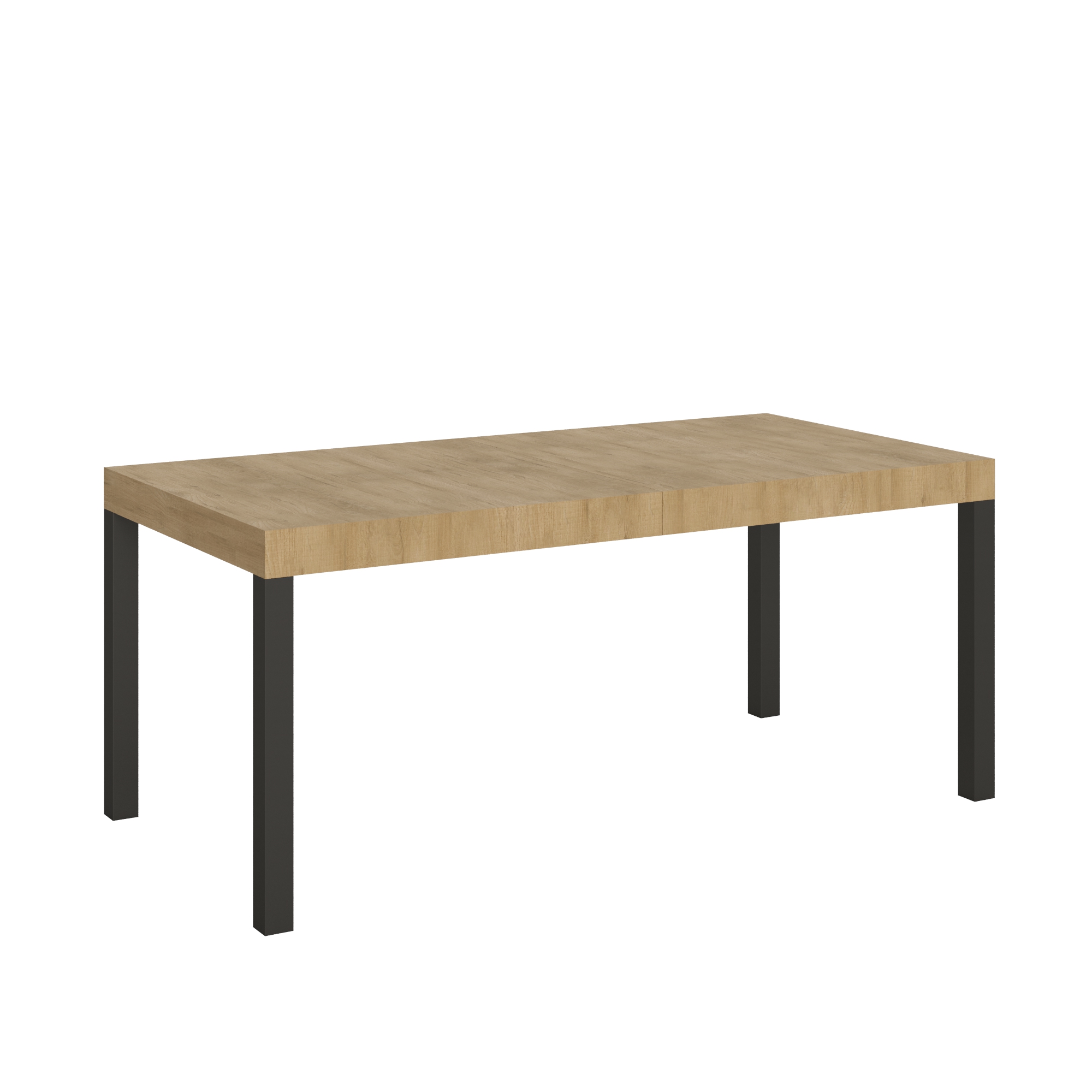 Table Extensible 200/304x90 Cm Everyday Chêne Naturel Avec Pieds Anthracite
