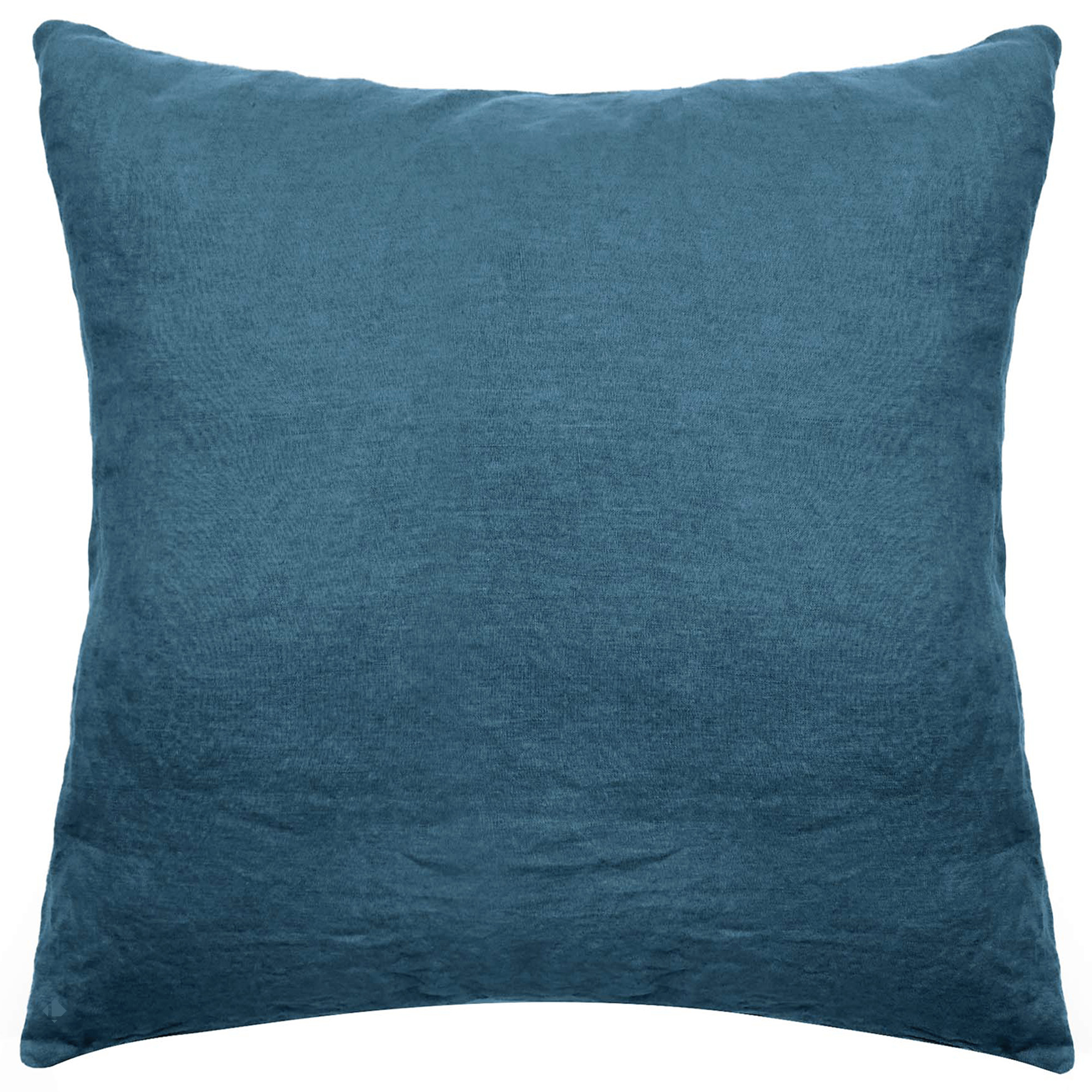 Taie D'oreiller Palace Pur Coton Lavé 65x65 Cm Uni Bleu Marine