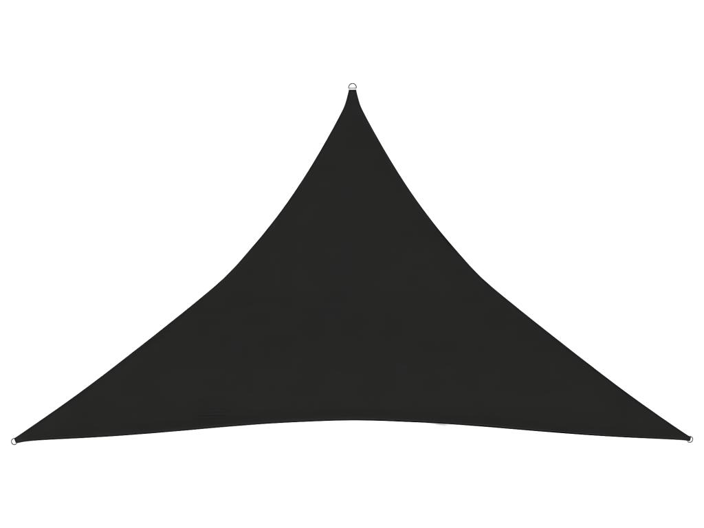 Voile Toile D'ombrage Parasol 160 G/m² 3,5 X 3,5 X 4,9 M Pehd Noir 02_0009193