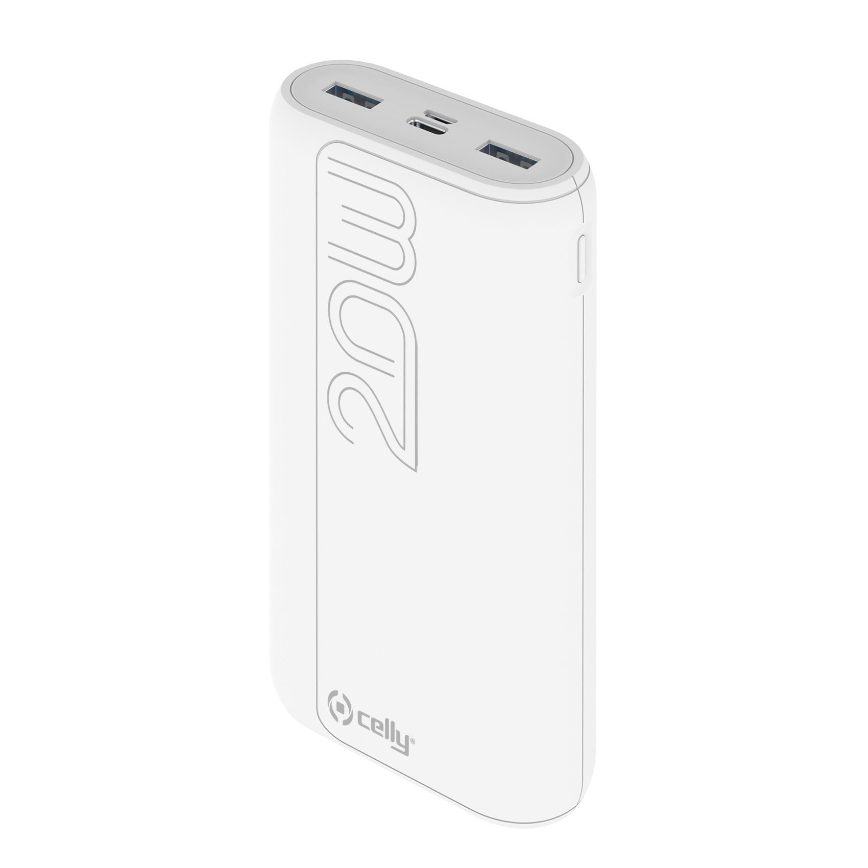 Celly Pbpd20000evowh Banque D'alimentation Électrique 20000 Mah Blanc