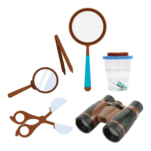Kit D'exploration - Jeux 2 Momes - Jumelles Loupe Pince - Multicolore