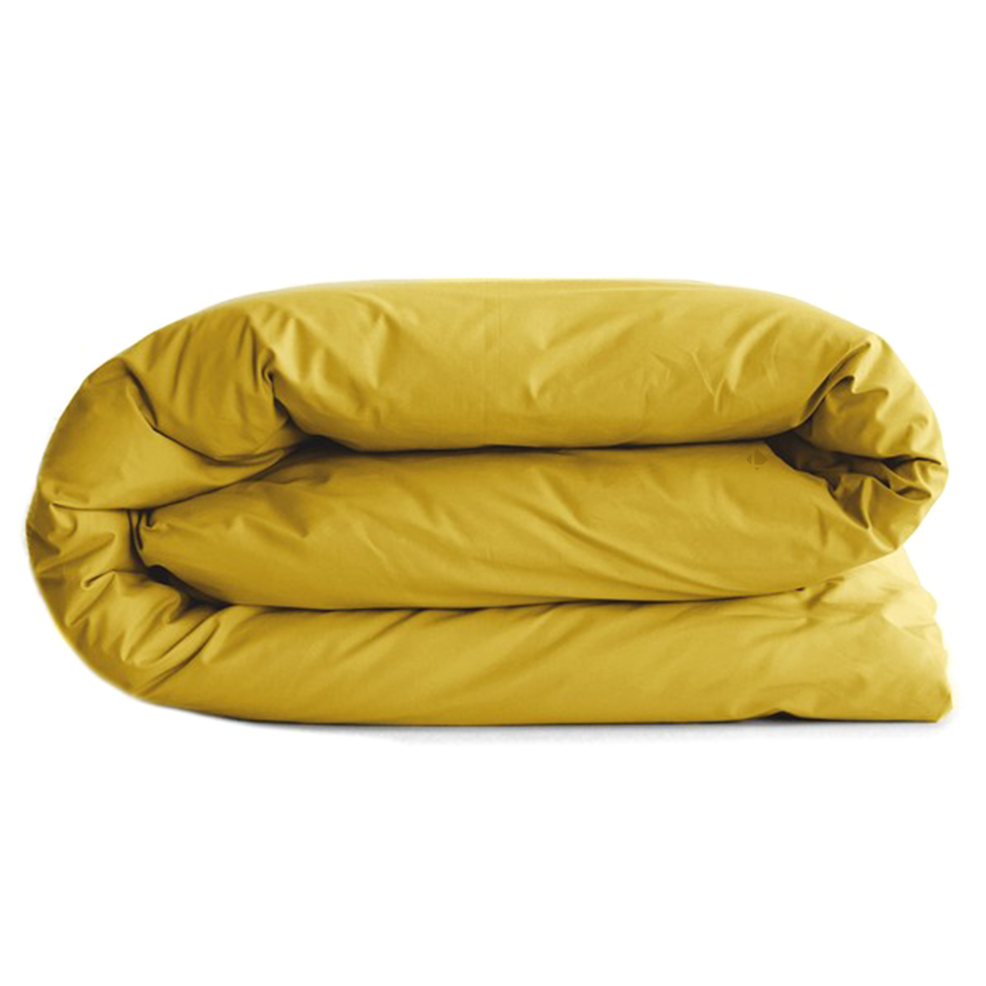 Housse De Couette Uni 260x240 Cm Percale Manoir Jaune Moutarde