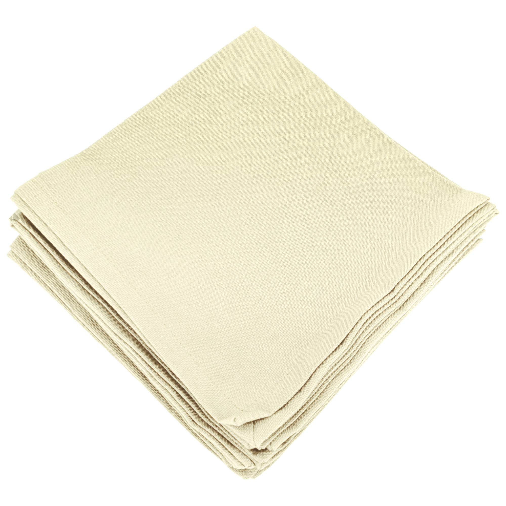 Lot De 6 Serviettes De Table 45x45 Cm Collection Yuco Coton Écru