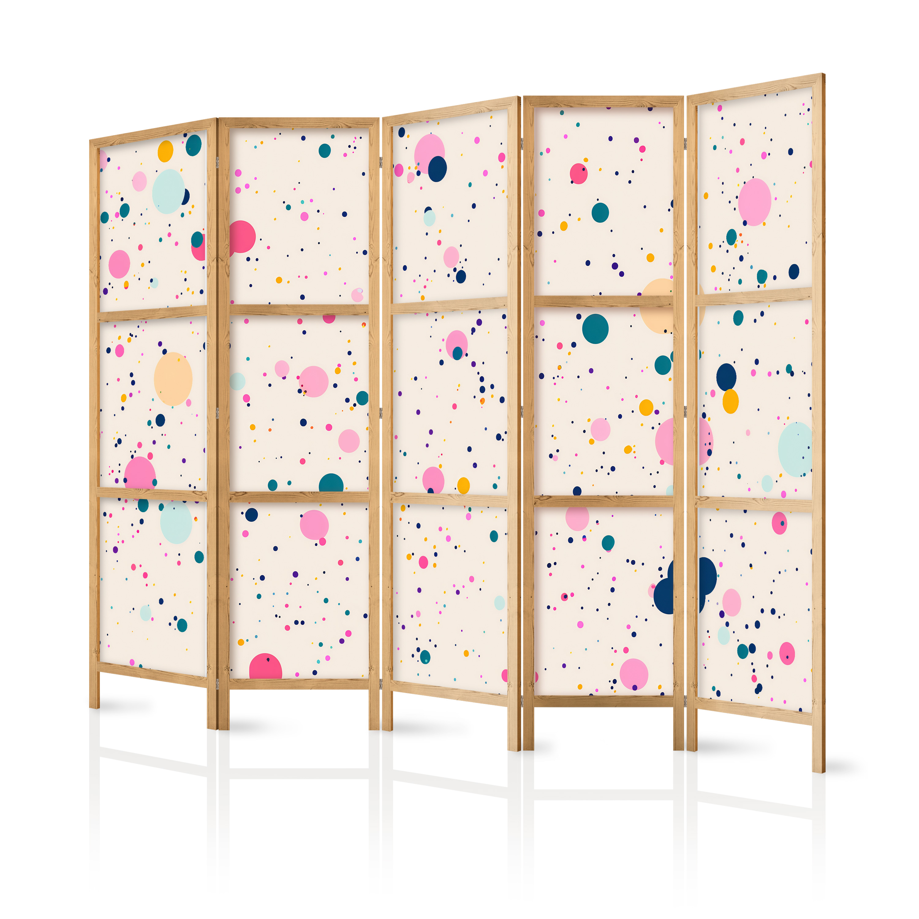 Paravent Japonais -motif Joyeuxrose Clair. 225x172