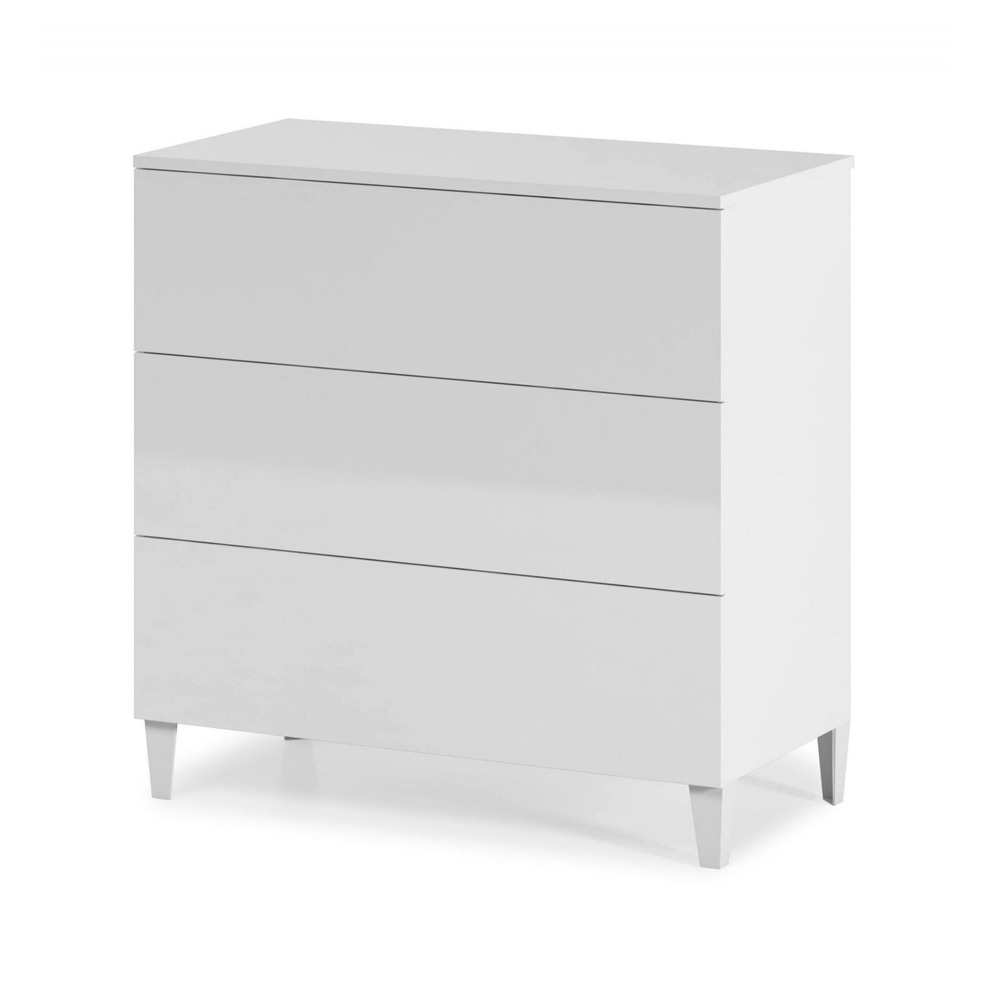 Commode Effet Bois Blanc 80x40 Cm