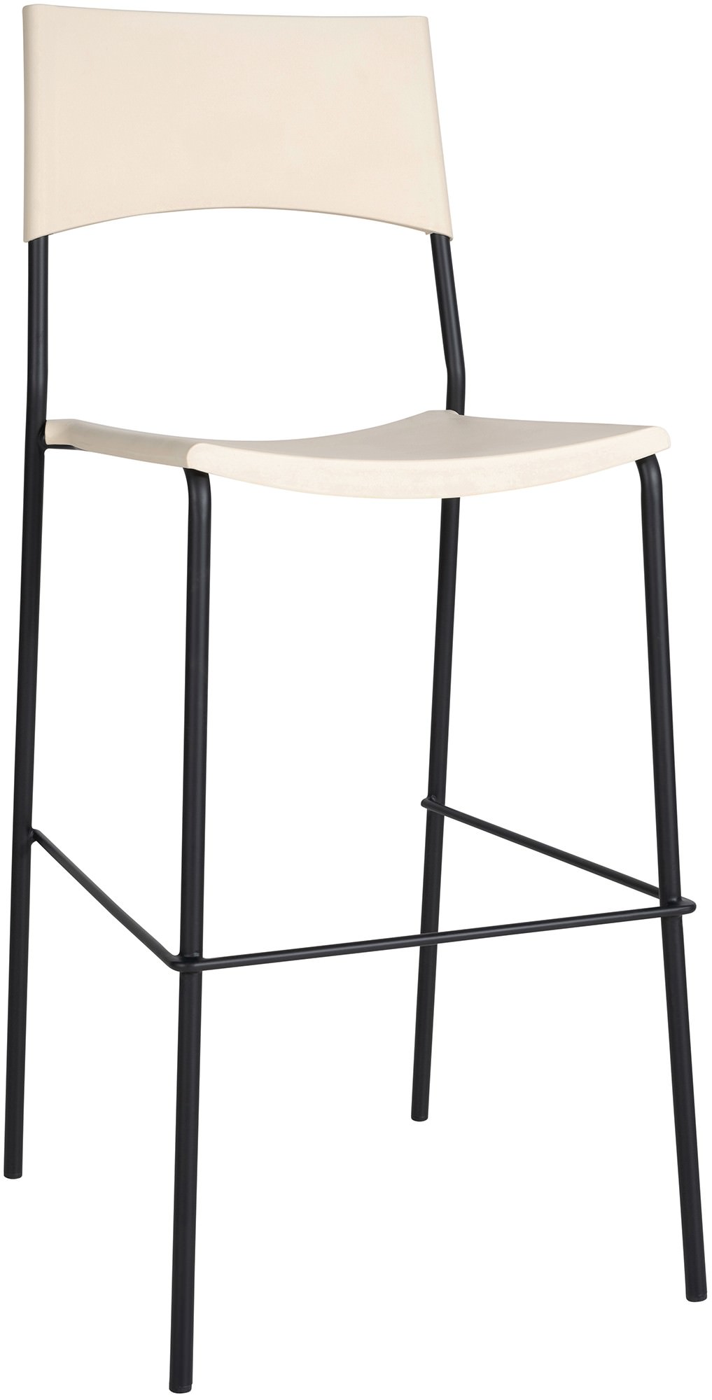 Tabouret De Bar Genoa Noir Crème