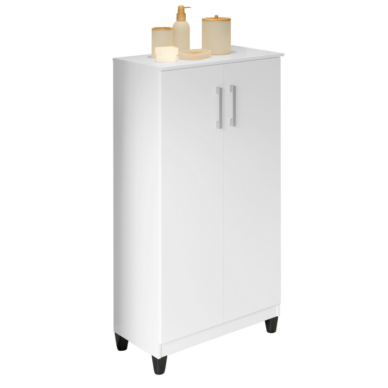 Armoire Multifonctions Beaux Meubles Pas Chers Brisa 2 Portes 4 Niches Blanche Bois