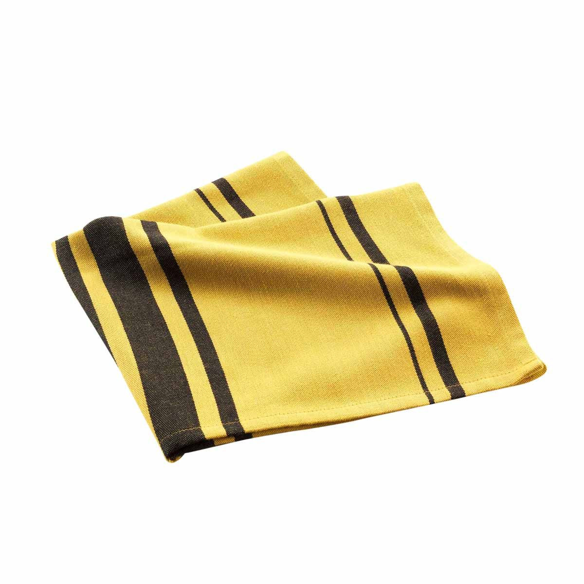 Torchon En Coton Tissé "comptoir" 50x70cm Jaune
