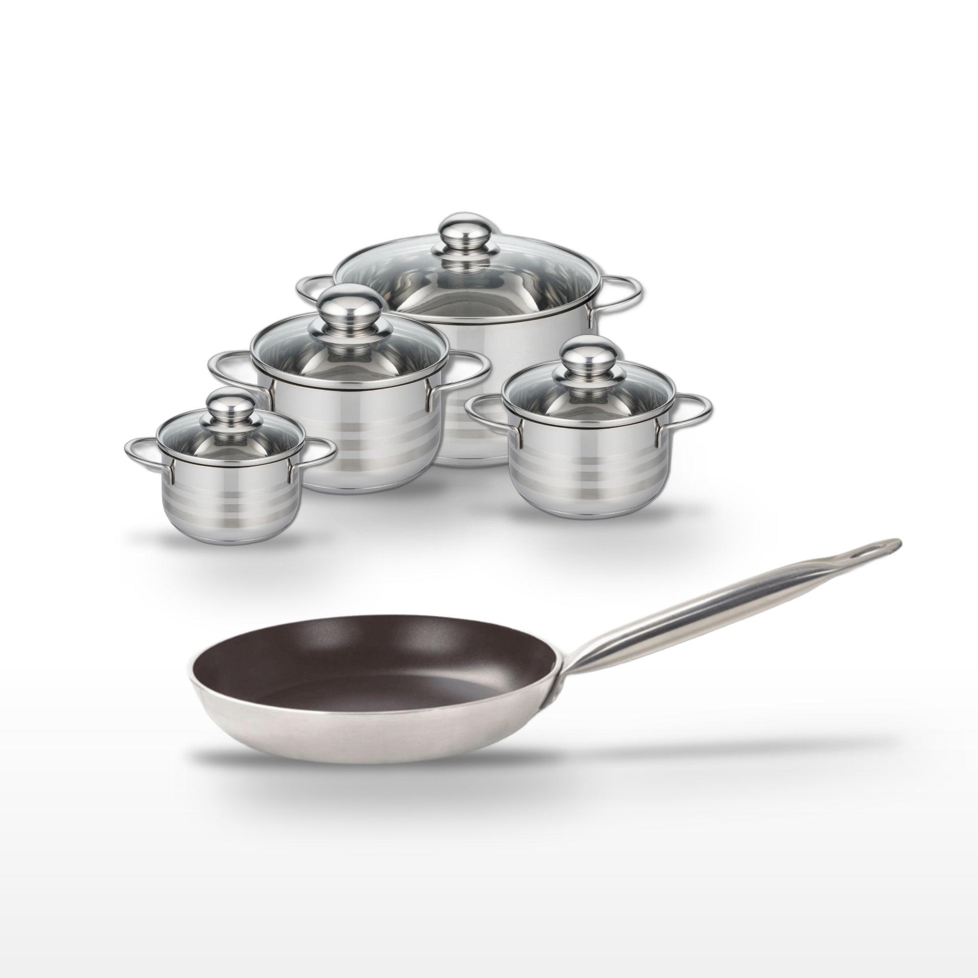 Batterie De Cuisine 1 Poêle 28cm + 4 Faitouts Bistro Line