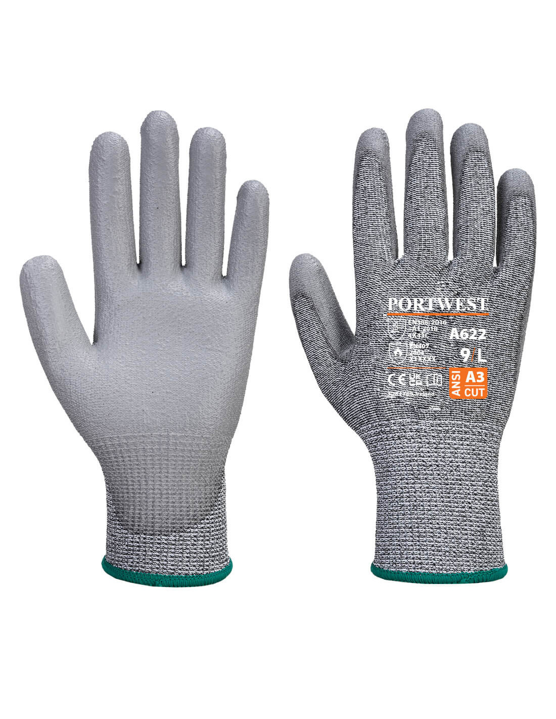 Gant Paume Pu Coupure C Couleur: Gris Taille Xxxl - Portwest