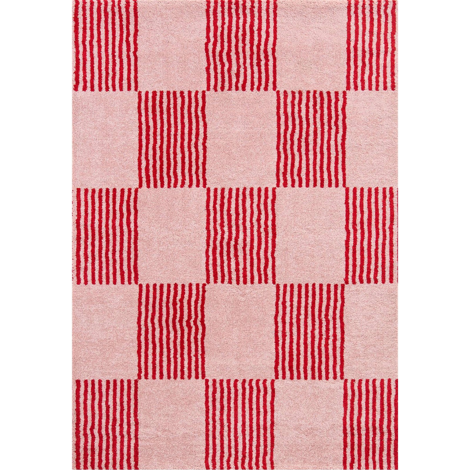 Tapis Rouge Moderne Épais Doux À Poils Longs - 80 X 140 Cm