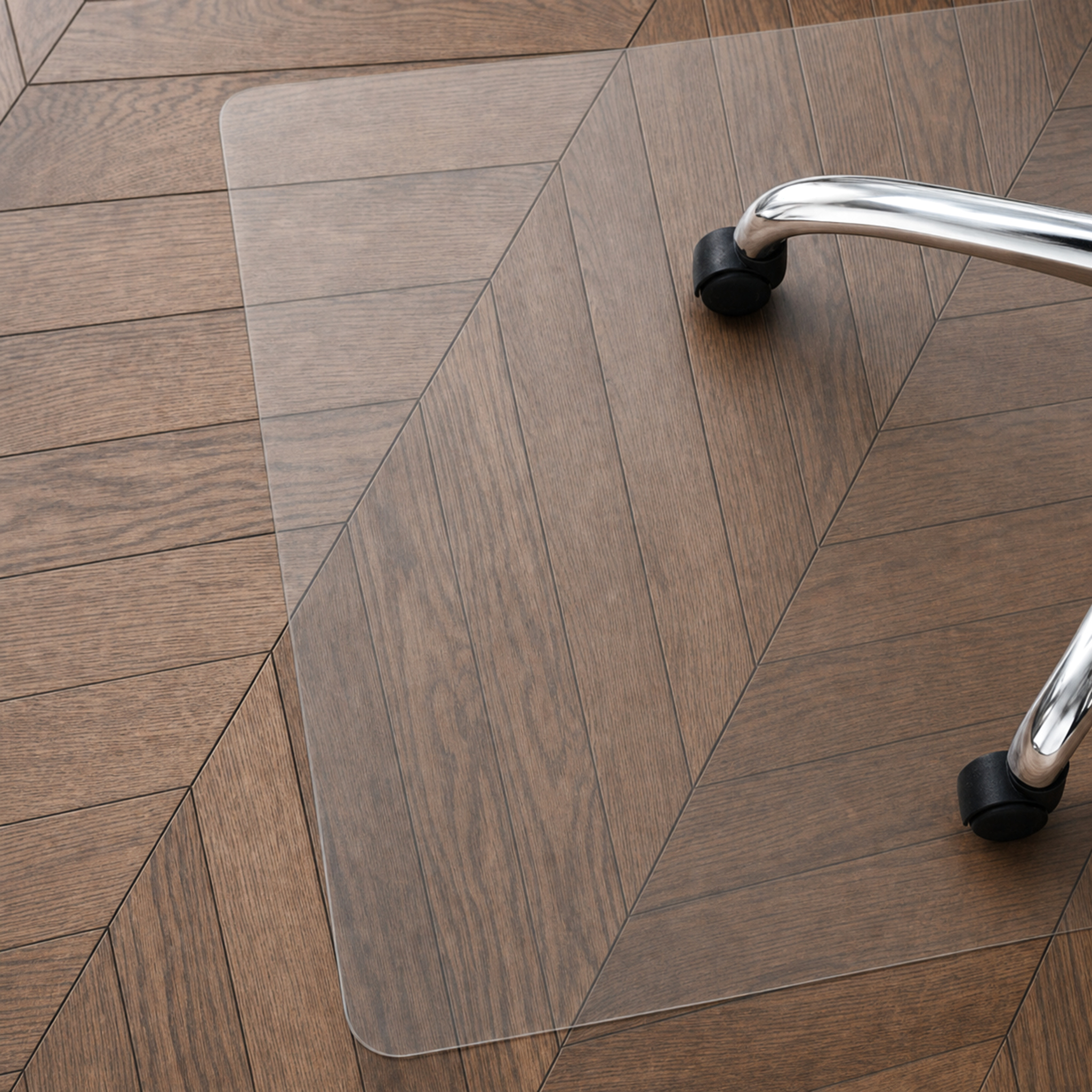 Tapis De Protection De Sol Floorfit Sur Mesure Transparent Mat 80 X 150 Cm