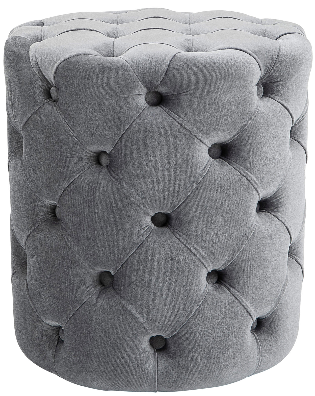 Tabouret Drancy Velours M Gris
