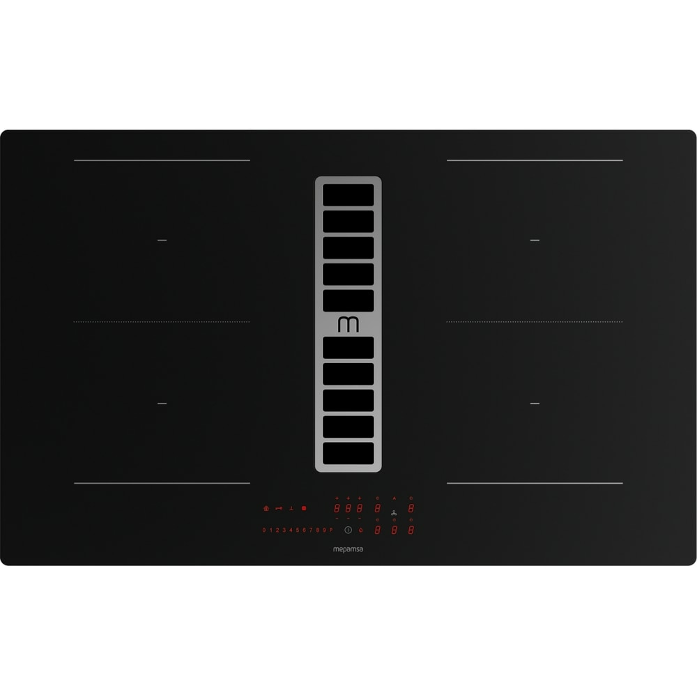 Mepamsa Max X 83 Noir Intégré 83 Cm Plaque Avec Zone À Induction 4 Zone(s) Hotte Intégrée