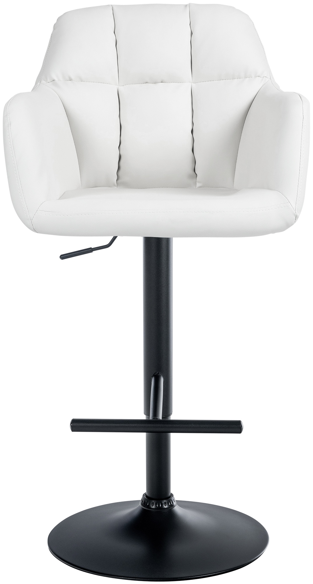 Tabouret De Bar Natoma Simili Cuir Noir Blanc