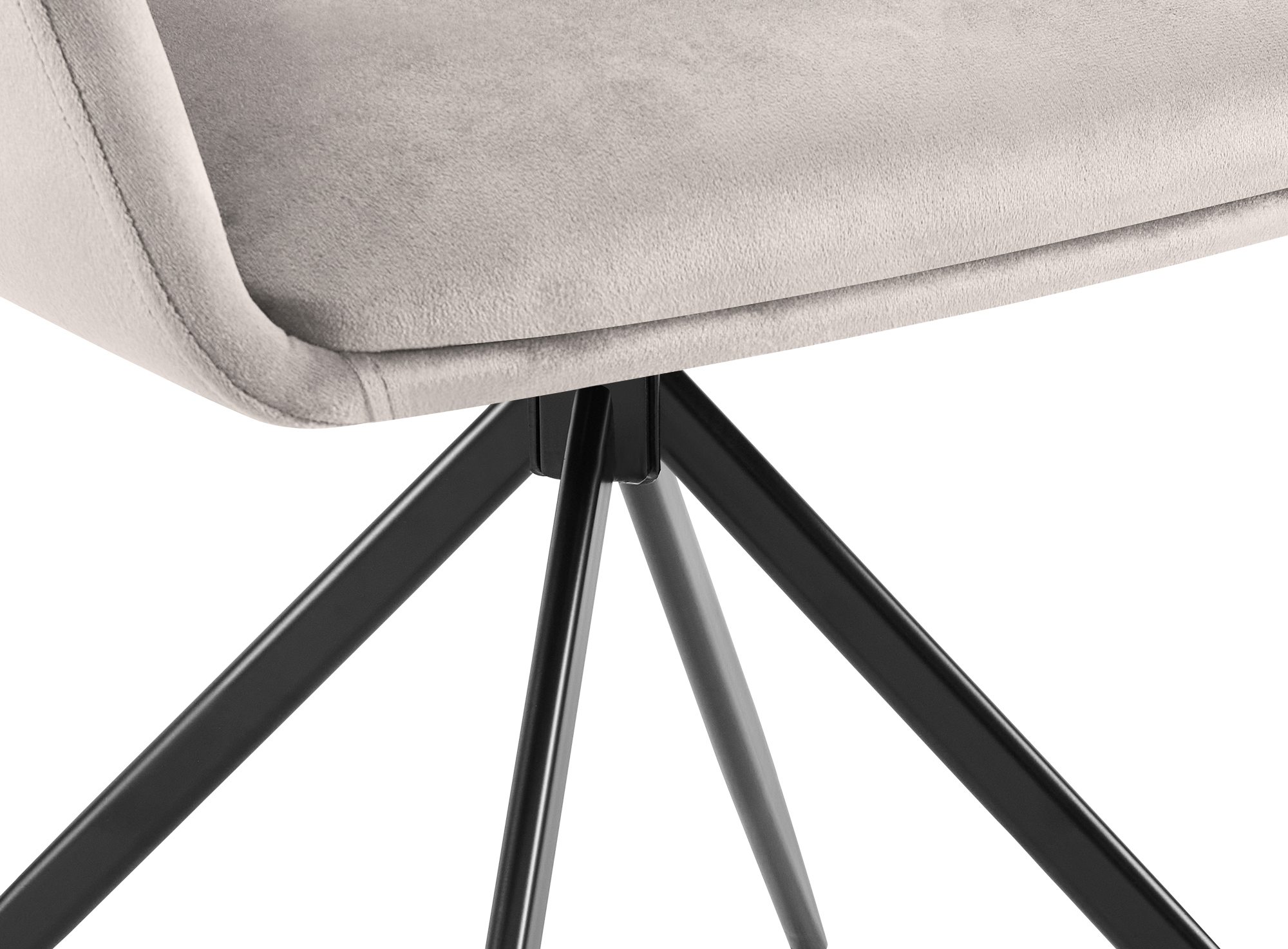 Chaise De Salle À Manger En Velours Olema Gris