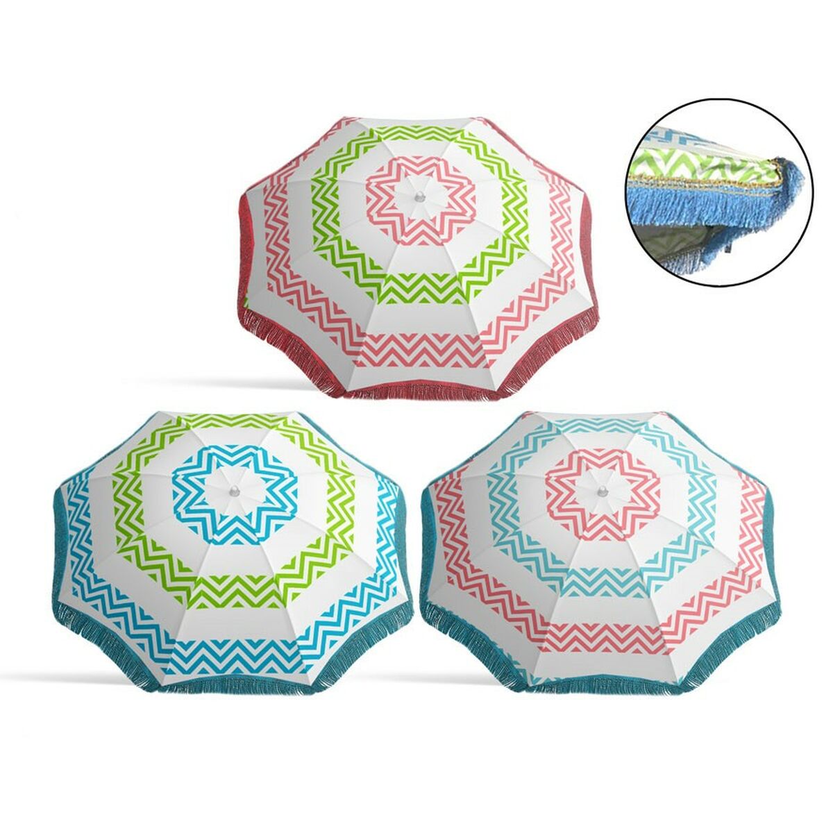 Parasol Ø 200 Cm Avec Franges