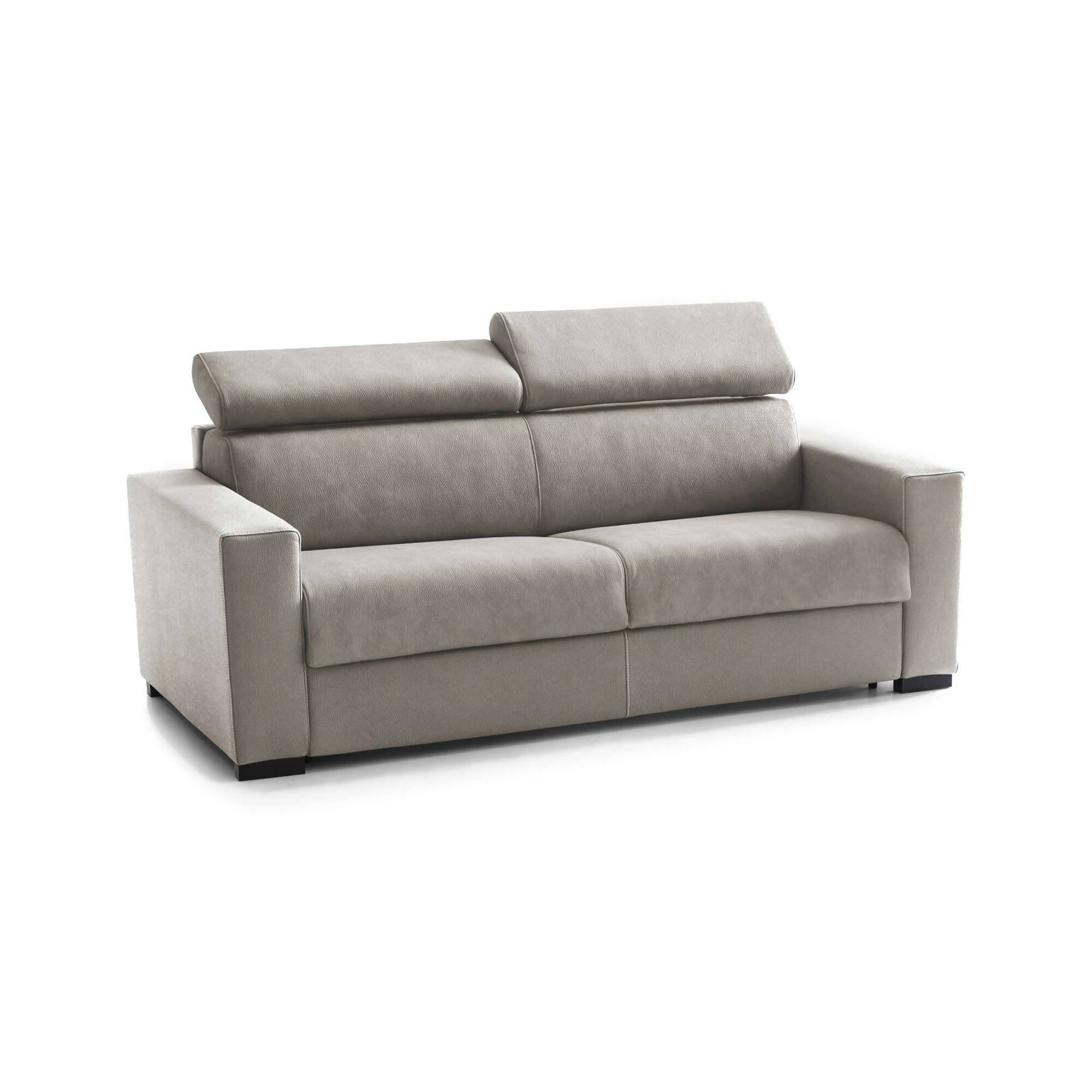 Canapé Fixe,en Tissu,gris Tourterelle,180x95h85 Cm