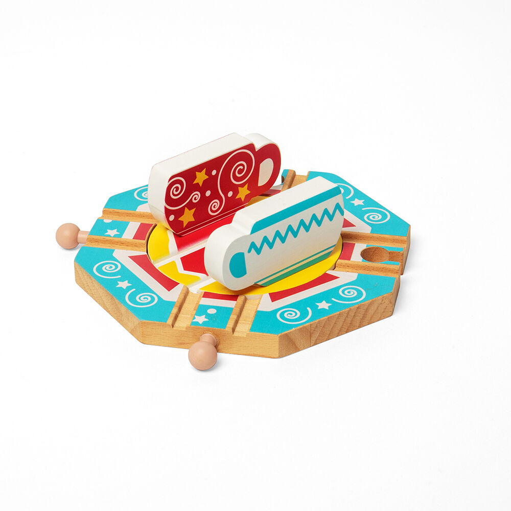 Bigjigs Rail, Plateau Tournant Pour Tasse À Thé, Adapté Aux ges Dès 3 Ans