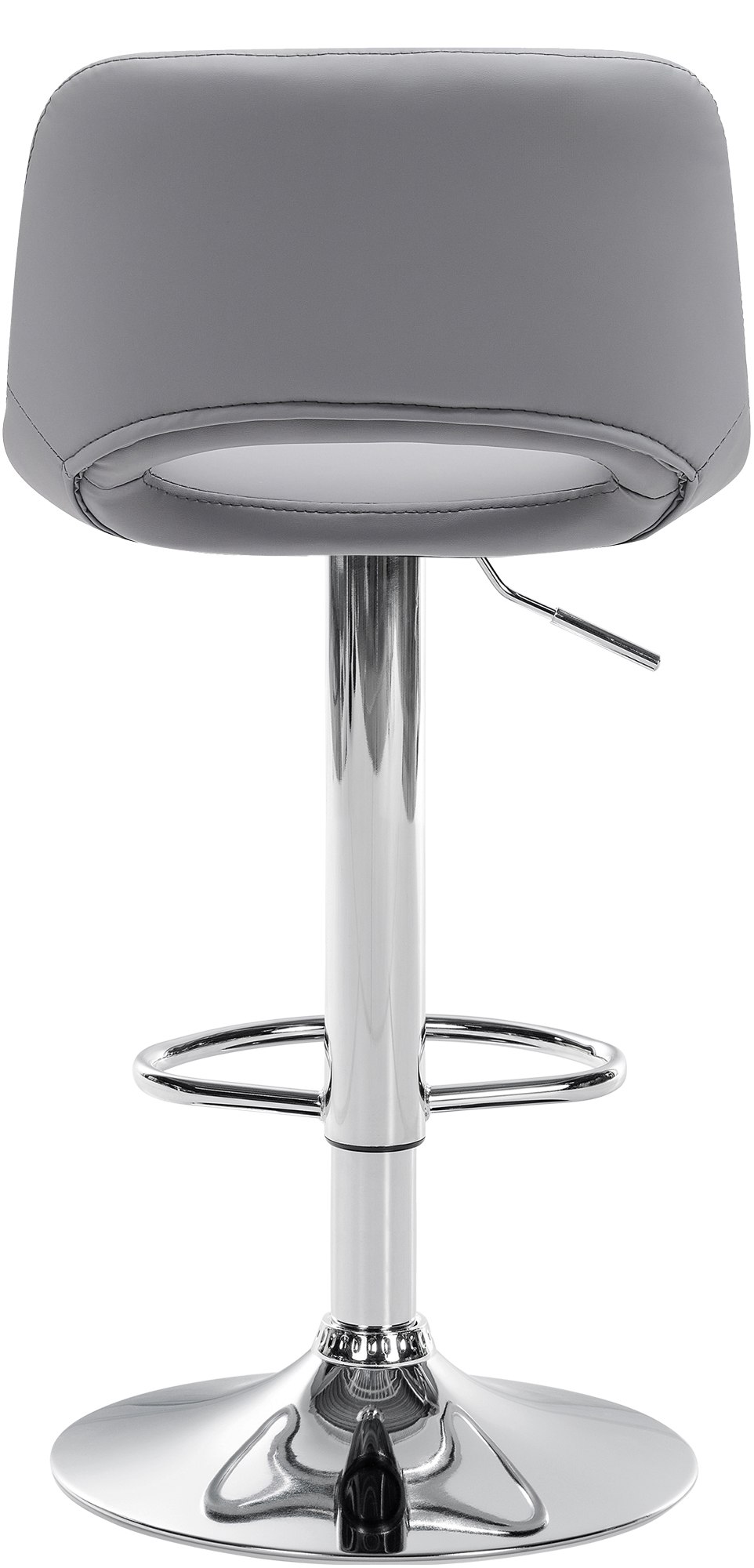 Lot De 2 Tabourets De Bar Camden Simili Cuir Chromé Gris