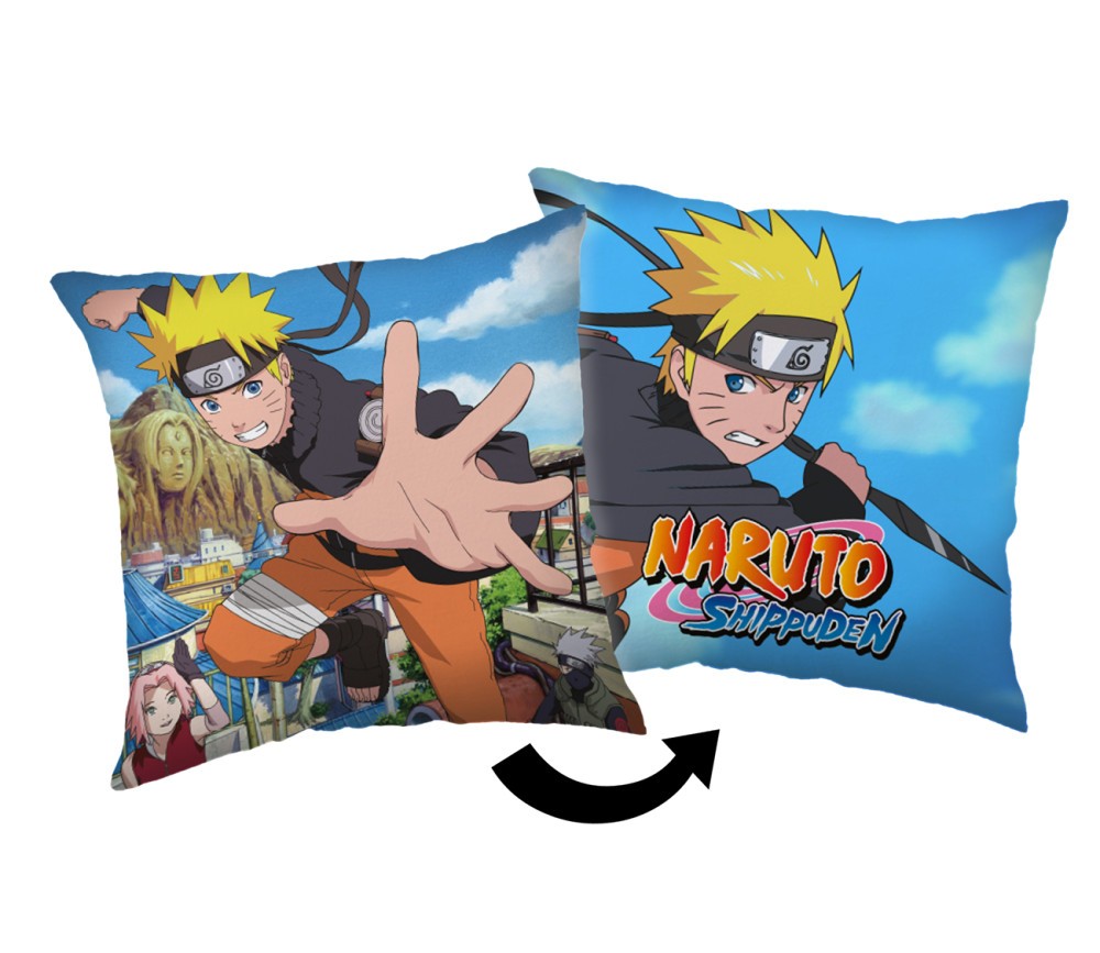 Coussin Naruto Shippuden, Coussin Décoratif 40x40 Cm