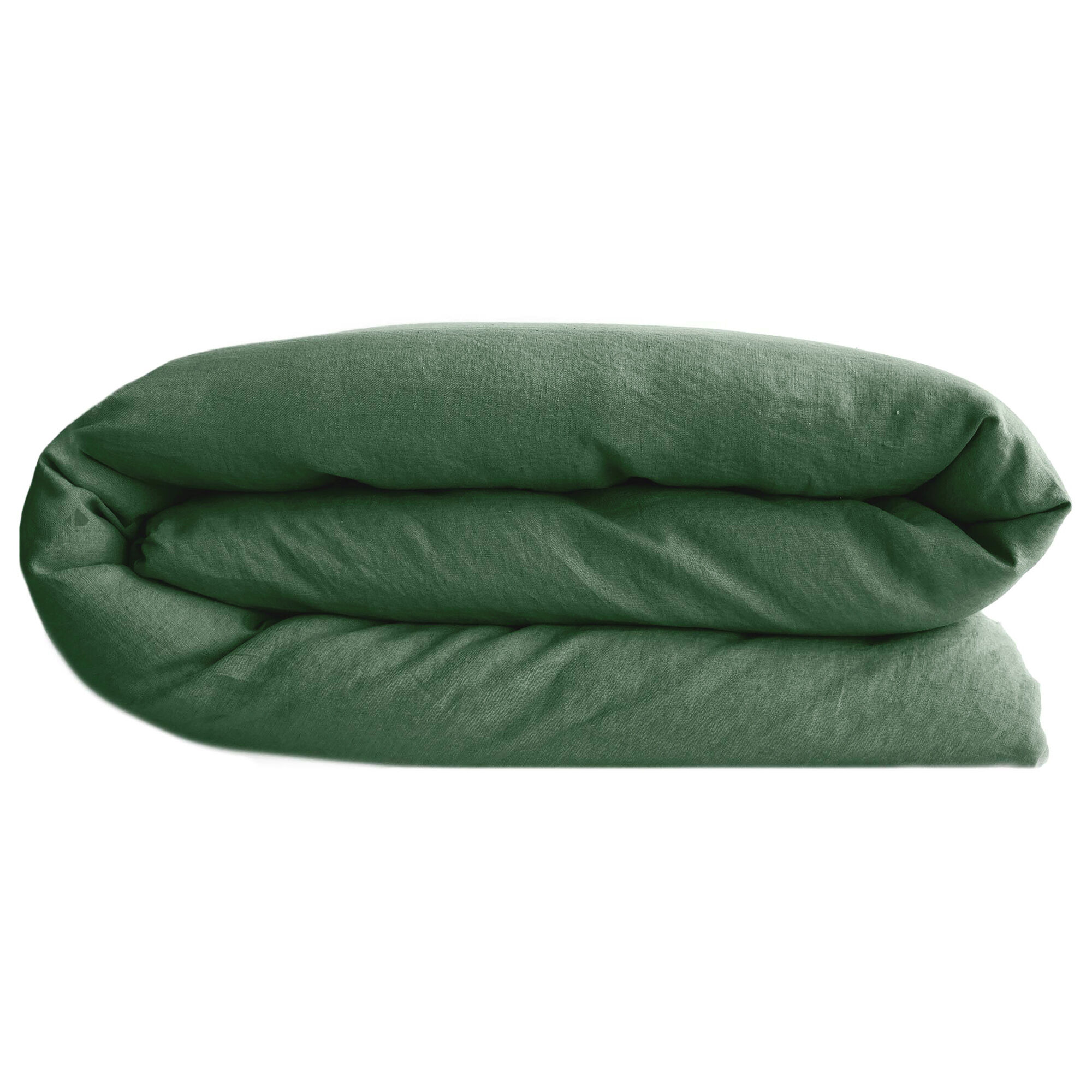 Housse De Couette Palace Pur Coton Lavé 240x220 Cm Uni Vert Cedre