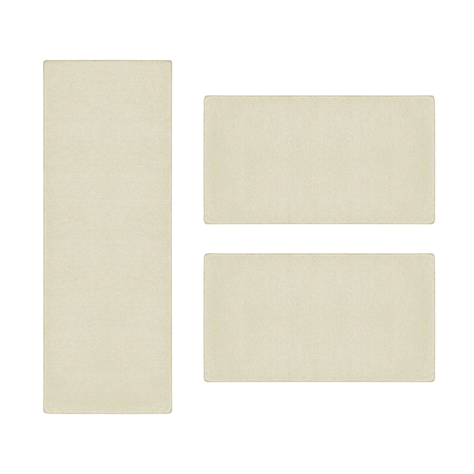 Descente De Lit Dynasty Crème 1 Tapis 80 X 300 Cm + 2 Tapis 80 X 150 Cm - Floordirekt