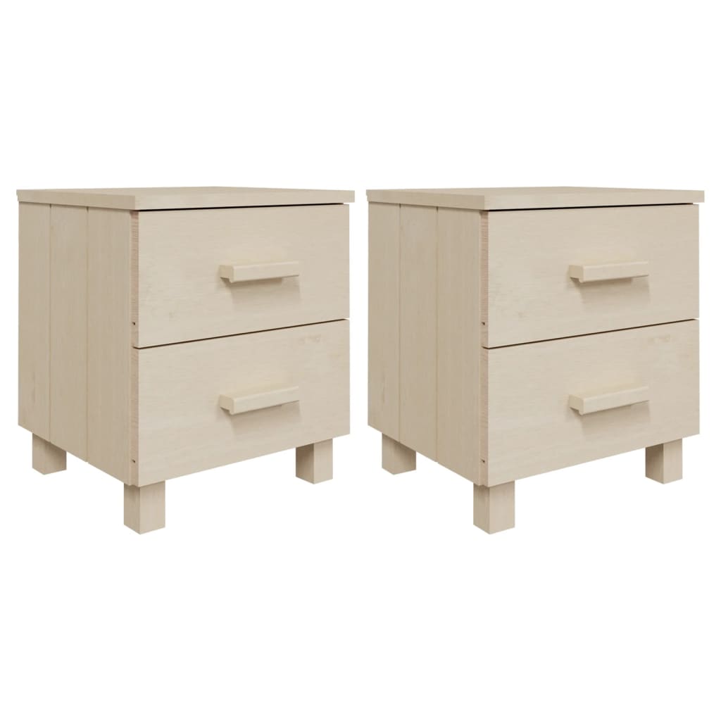 Lot De 2 Tables De Chevet Avec Deux Tiroirs 40 X 35 X 44,5cm Dec036010