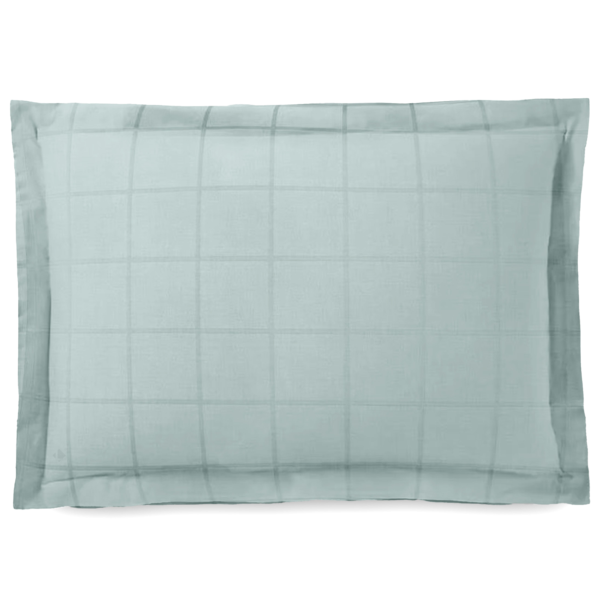 Taie D'oreiller 50x70 Cm Satin Concerto Carreaux Vert Lichen
