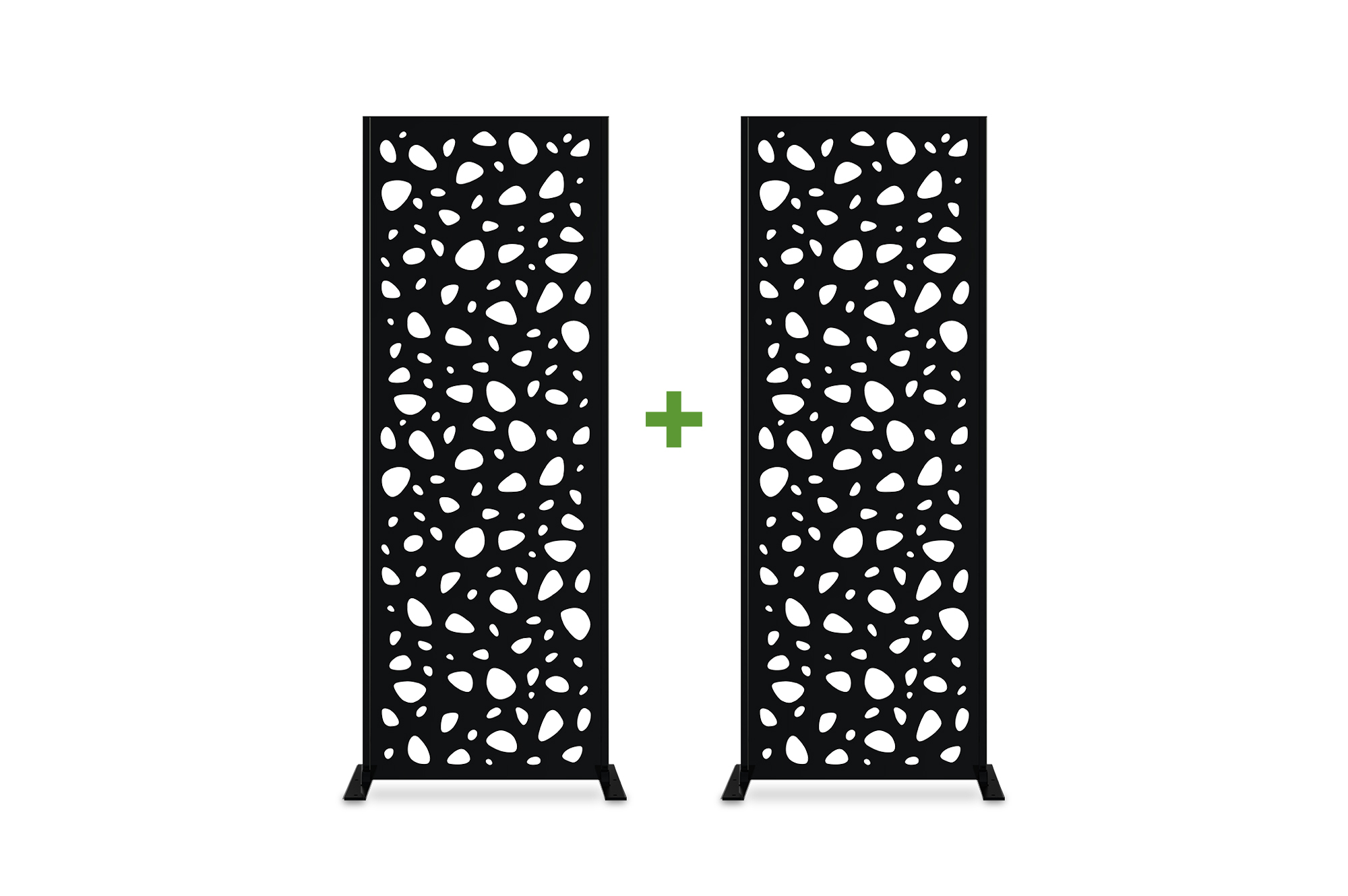 Casanoov Lot De 2 Panneaux Décoratifs Sunny Noir H.160 Cm Motifs Intégral