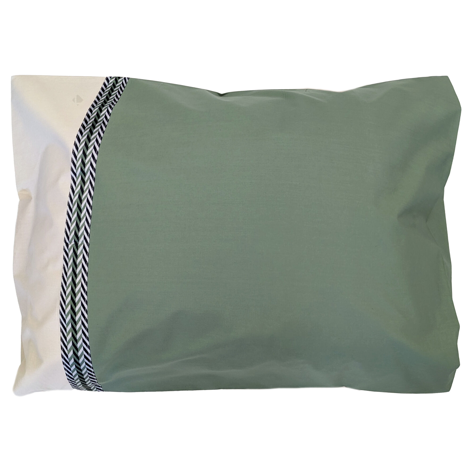 Taie D'oreiller 50x70 Cm Percale Coton Noa Vert Kaki