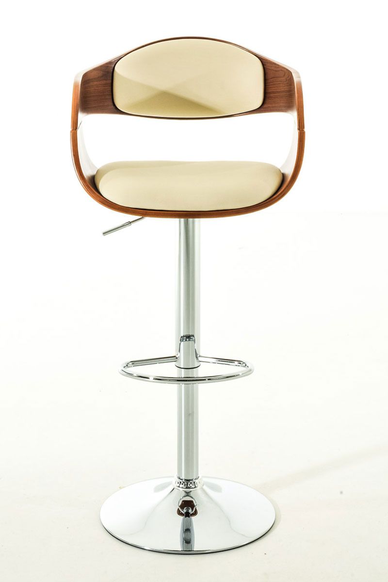 Lot De 2 Tabourets De Bar Kingston C Simili Cuir Noix/crème