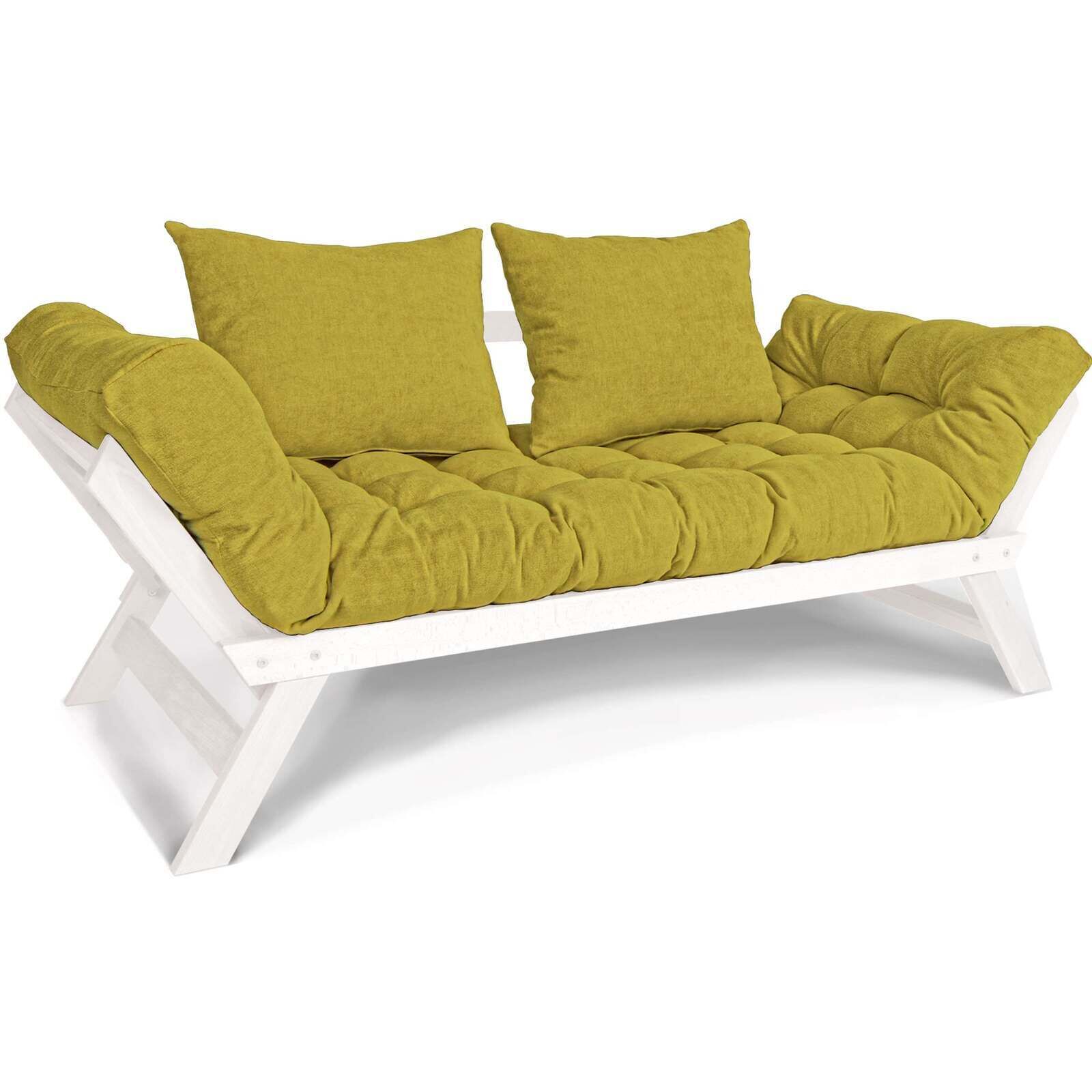 Canapé Lit Allegro - 80 X 203 Cm - Bois Clair Et Marron