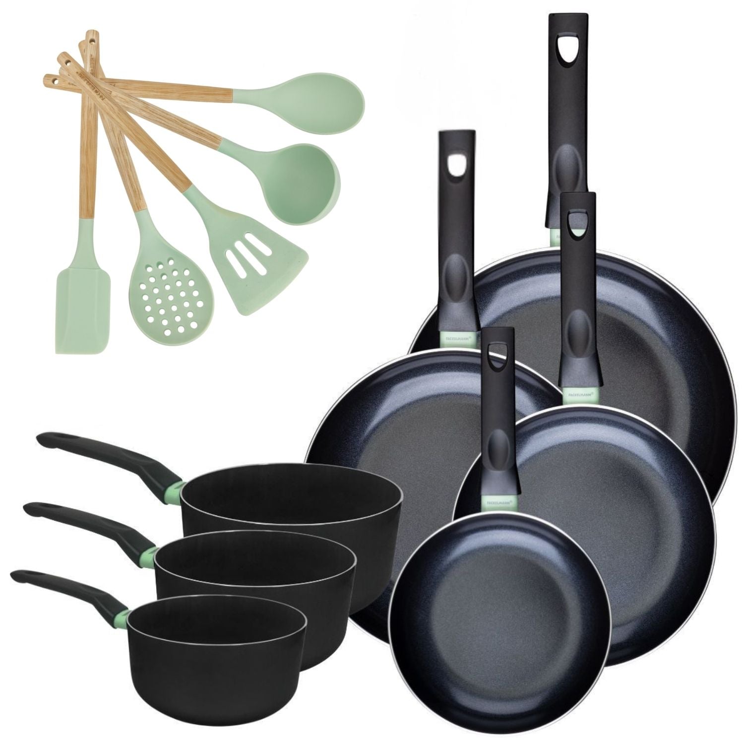 4 Poêles 20/24/28/30cm + 3 Casseroles 16/18/20cm Brandao