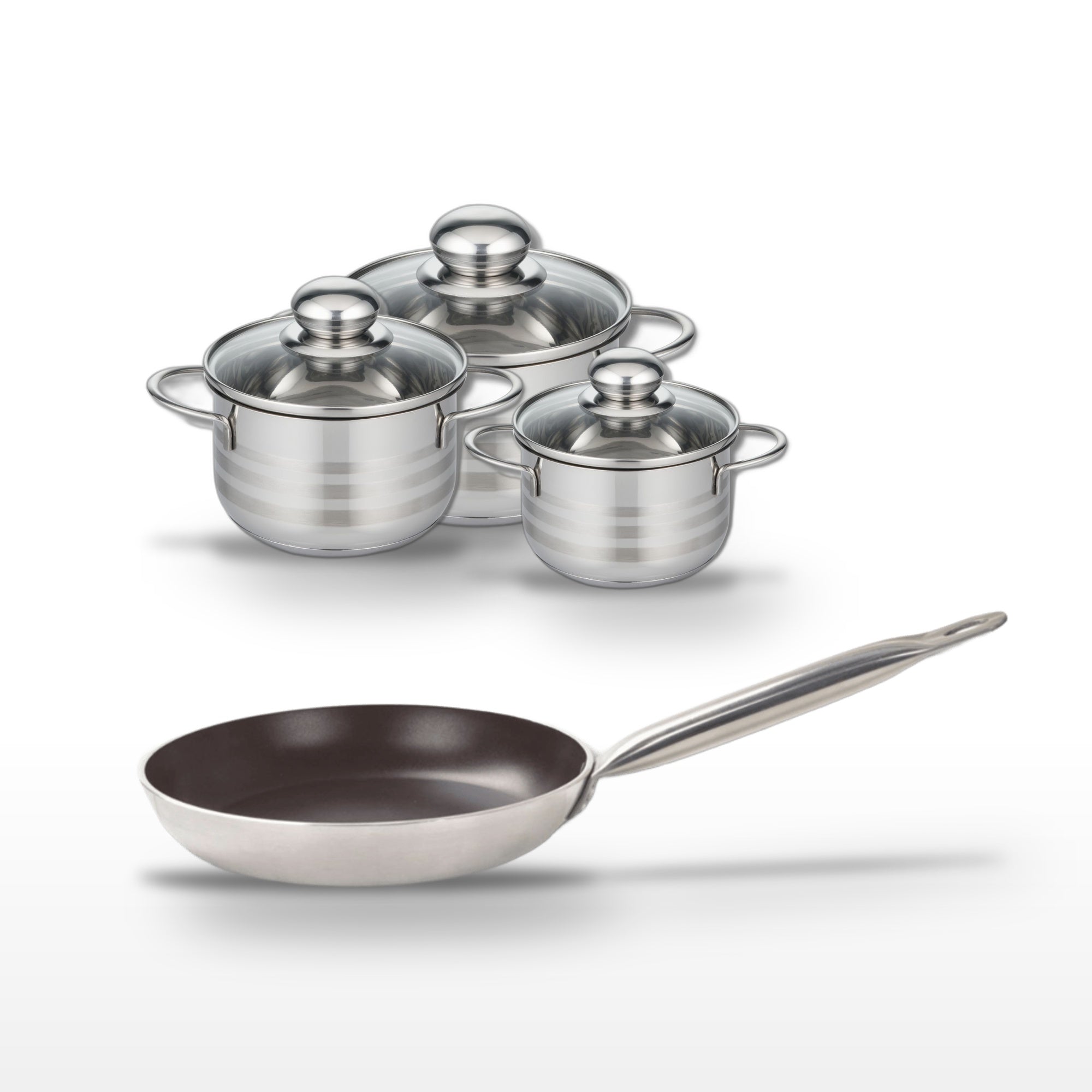 Batterie De Cuisine 1 Poêle 28cm + 3 Faitouts Bistro Line