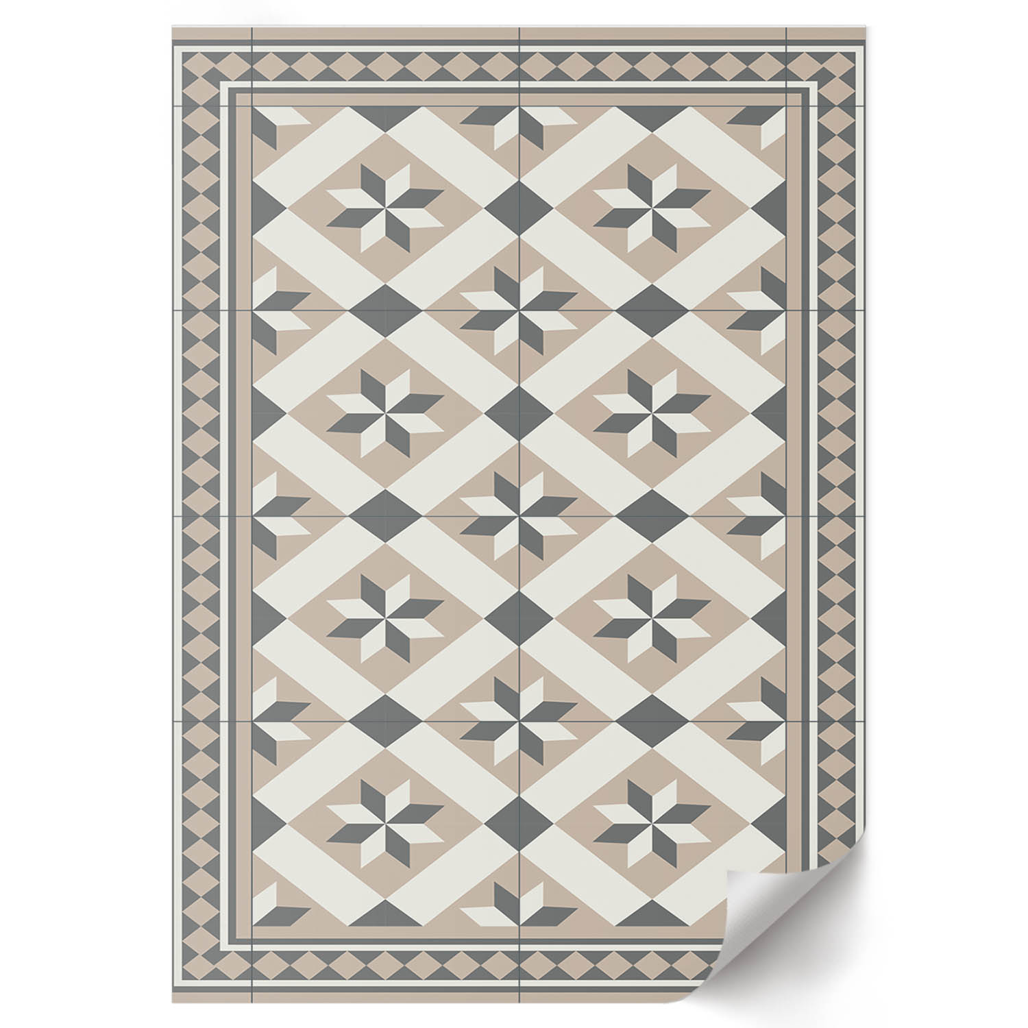 Tapis Vinyle Moderne Vert Pour Chambre D'enfant 60x90 Cm