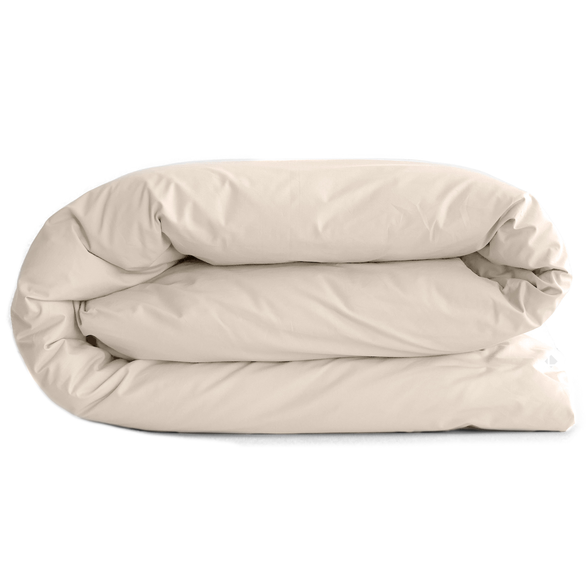 Housse De Couette Uni 280x240 Cm Percale De Coton Manoir Blanc Naturel