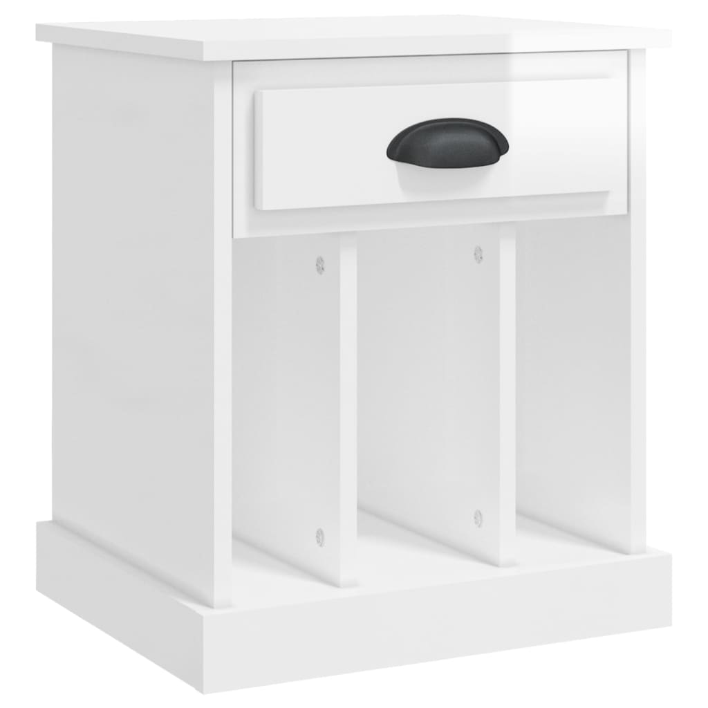 Table De Chevet Avec Tiroir Et Compartiments 43 X 36 X 50 Cm Bois Dec033501