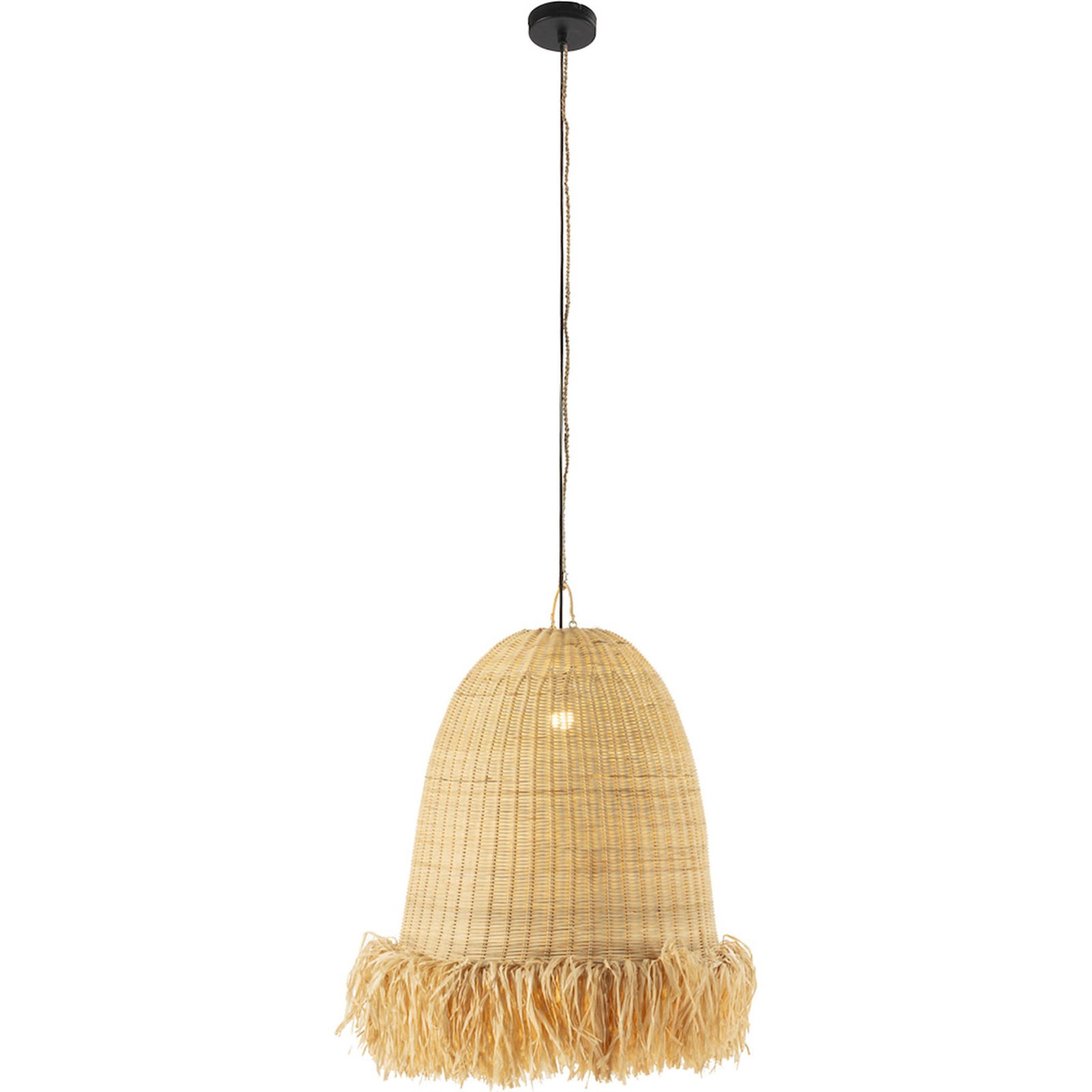 Suspension Rotin Sisal Naturel Style Bohème Lumière Chaleureuse - Naturel Beige Clair Rotin Sisal