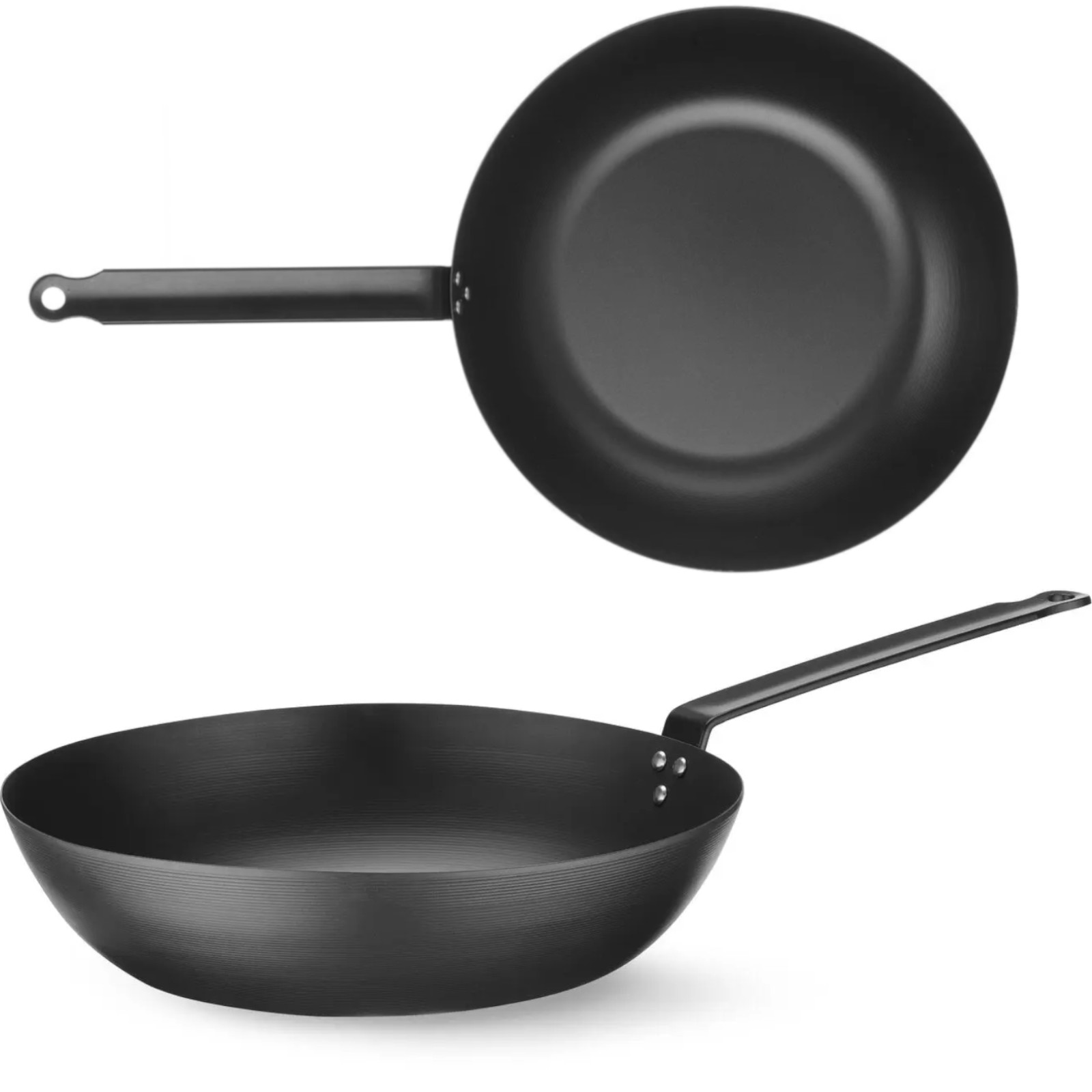 Wok Universel En Acier Au Carbone, Diamètre 304 Mm