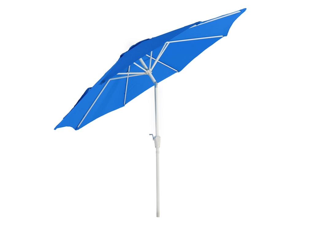 Parasol De Jardin Ø 3m Inclinable Polyester/aluminium 5kg Bleu 04_0003880