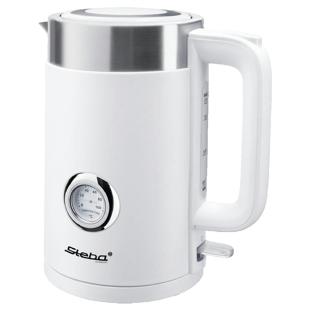 Bouilloire Électrique Steba Wk 10 Bianco Capacité 1,7 Litre Design Moderne