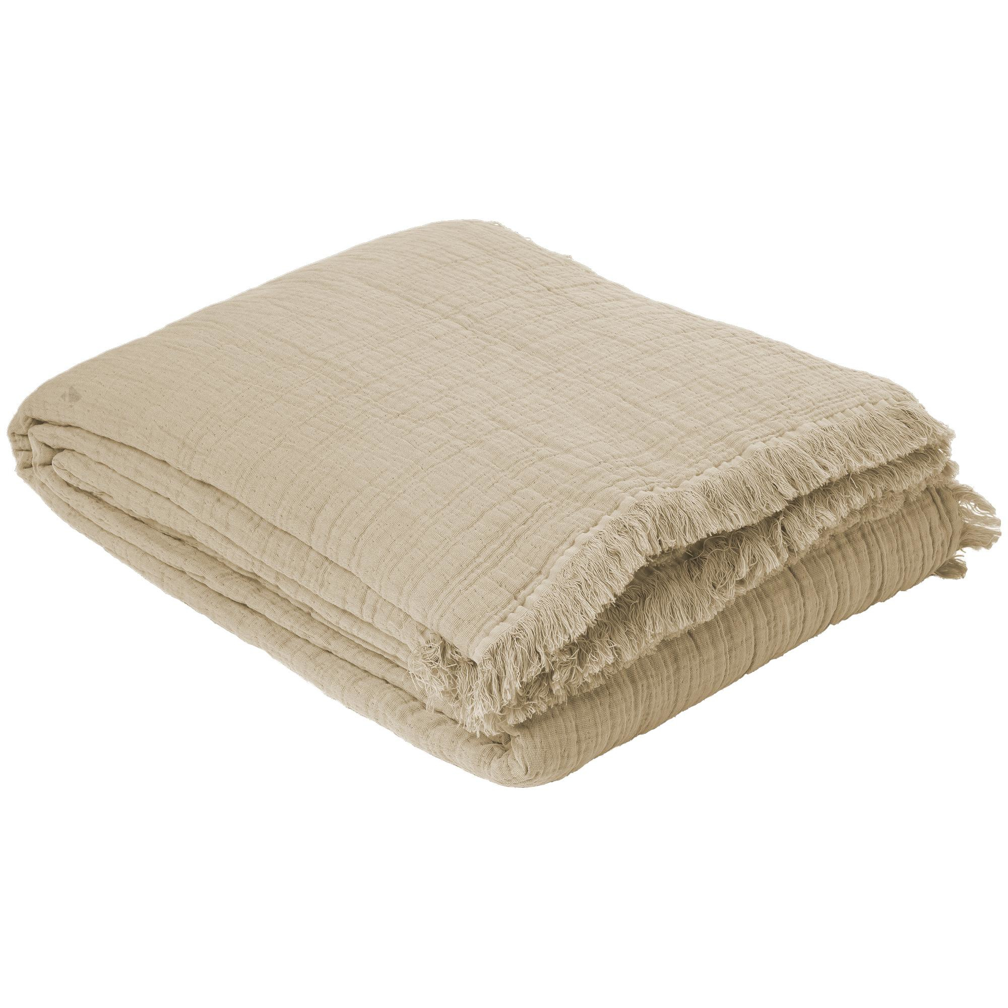 Linnea Brehat Plaid 125 X 180 Cm Coton Marron